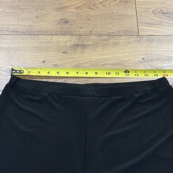 Frank Lyman Pants Womens Size 14 US Black Wide Leg Stretch Pull-On Elastic Waist - Picture 9 of 12